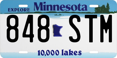 MN license plate 848STM