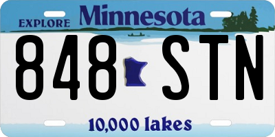 MN license plate 848STN