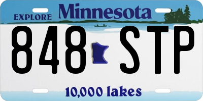 MN license plate 848STP