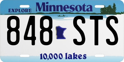 MN license plate 848STS
