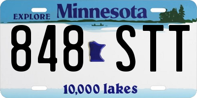 MN license plate 848STT