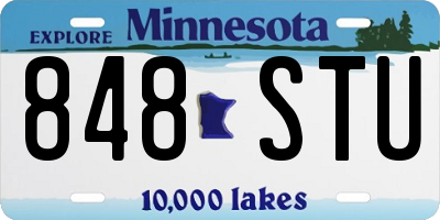 MN license plate 848STU