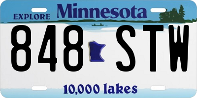 MN license plate 848STW