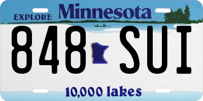 MN license plate 848SUI