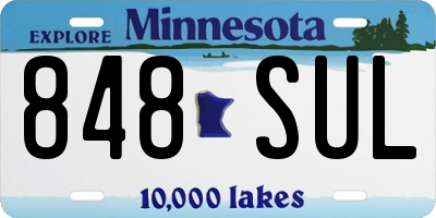 MN license plate 848SUL