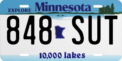 MN license plate 848SUT