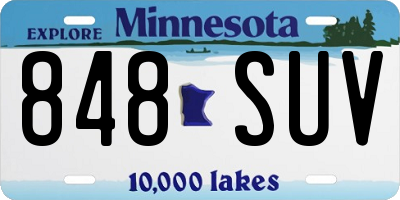 MN license plate 848SUV
