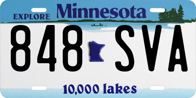 MN license plate 848SVA