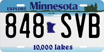MN license plate 848SVB
