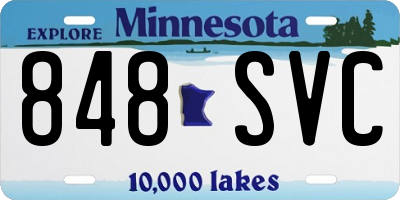 MN license plate 848SVC