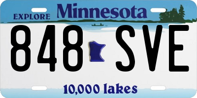 MN license plate 848SVE