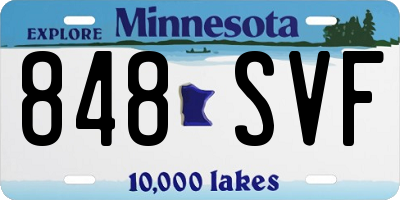 MN license plate 848SVF