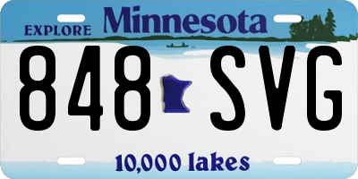 MN license plate 848SVG