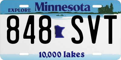 MN license plate 848SVT