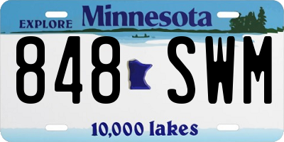 MN license plate 848SWM