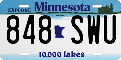 MN license plate 848SWU