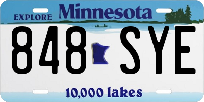 MN license plate 848SYE
