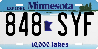 MN license plate 848SYF