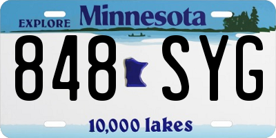 MN license plate 848SYG
