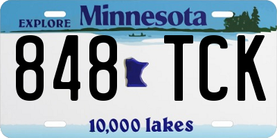 MN license plate 848TCK