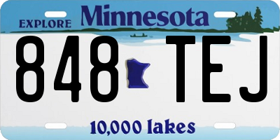 MN license plate 848TEJ