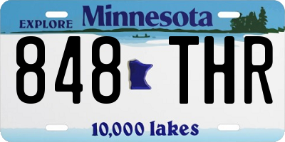 MN license plate 848THR