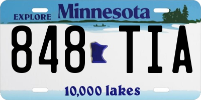 MN license plate 848TIA