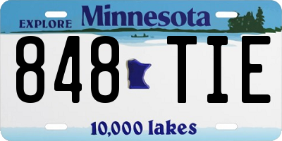 MN license plate 848TIE