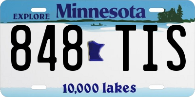 MN license plate 848TIS