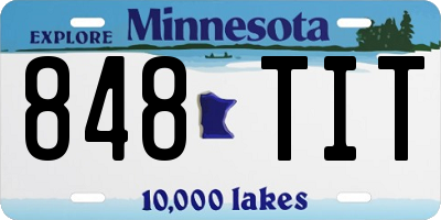 MN license plate 848TIT