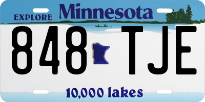 MN license plate 848TJE