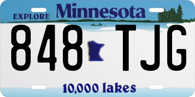 MN license plate 848TJG