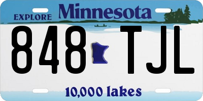 MN license plate 848TJL