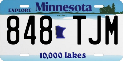MN license plate 848TJM