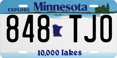 MN license plate 848TJO