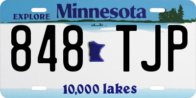 MN license plate 848TJP