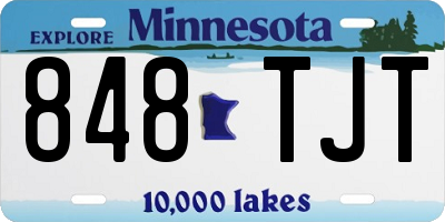 MN license plate 848TJT