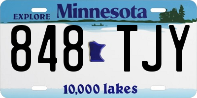 MN license plate 848TJY