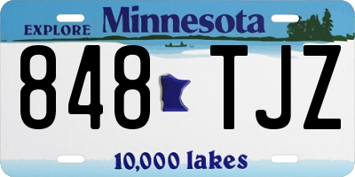 MN license plate 848TJZ