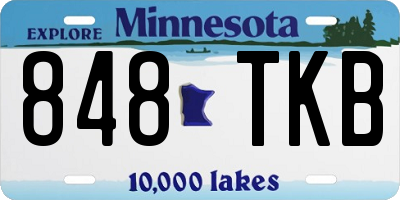MN license plate 848TKB