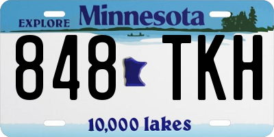 MN license plate 848TKH