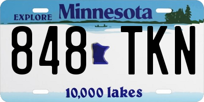 MN license plate 848TKN
