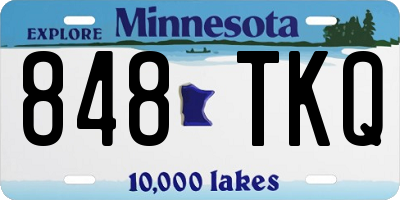 MN license plate 848TKQ