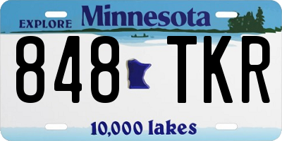 MN license plate 848TKR