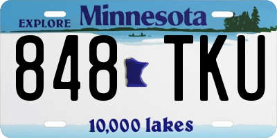 MN license plate 848TKU