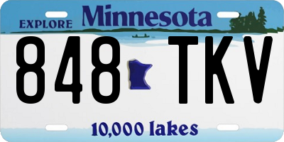 MN license plate 848TKV