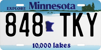 MN license plate 848TKY