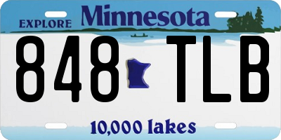 MN license plate 848TLB
