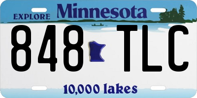 MN license plate 848TLC