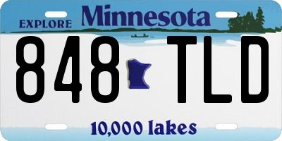 MN license plate 848TLD